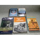 5 equestrian books; The Stopping Places by Damian Le Bas; A Guide to Driving Horses by S.Walrond;