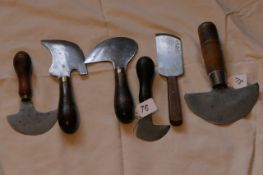 Selection of saddler's knives