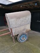 BAKER'S HAND CART with wooden body and metal curved roof faintly sign-written "....Gallop and Son,