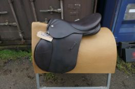Barnsby brown leather saddle 16.5" medium-wide fit