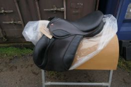 Lemetex brown leather saddle 18" narrow-medium fit