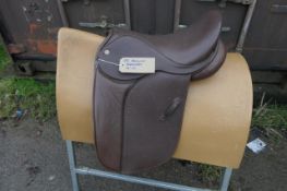 Barnsby brown leather show/working hunter saddle 16" wide fit