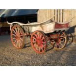 BROAD WHEELED WILTSHIRE WAGON built circa 1880 to suit a pair. In original condition with faded blue