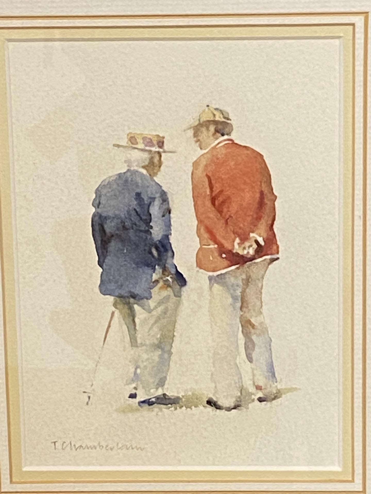 Trevor Chamberlain (b. 1933), The Regatta Veterans, framed and glazed watercolour - Image 3 of 3