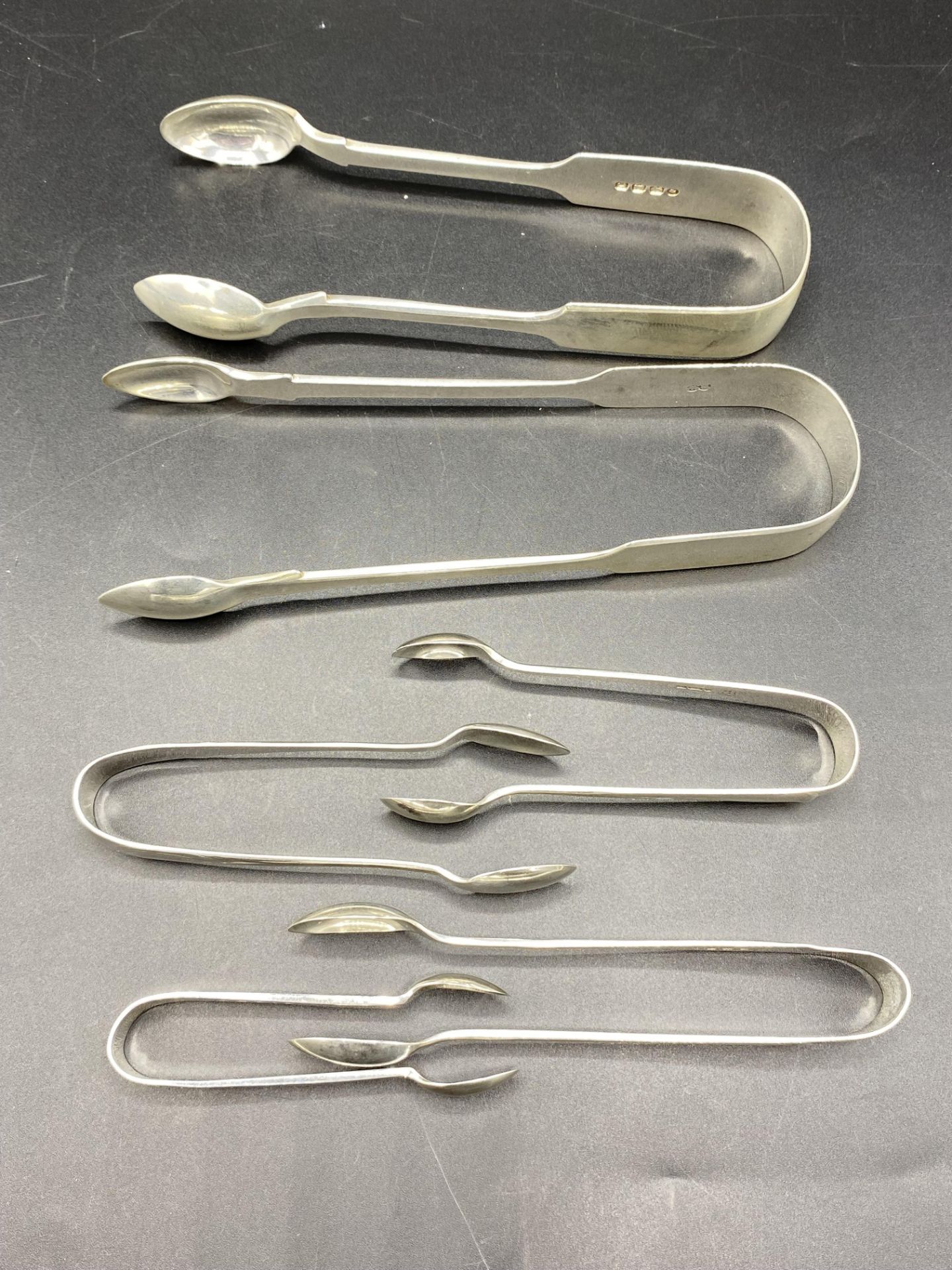 Six pair of silver sugar tongs - Image 3 of 3
