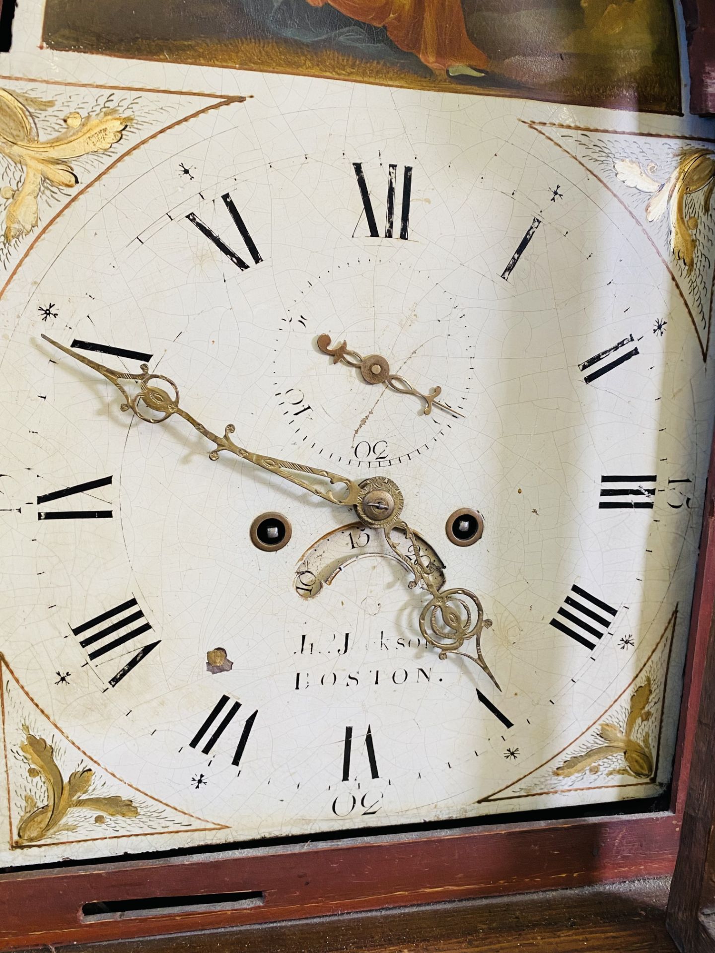 Oak longcase clock - Image 4 of 9