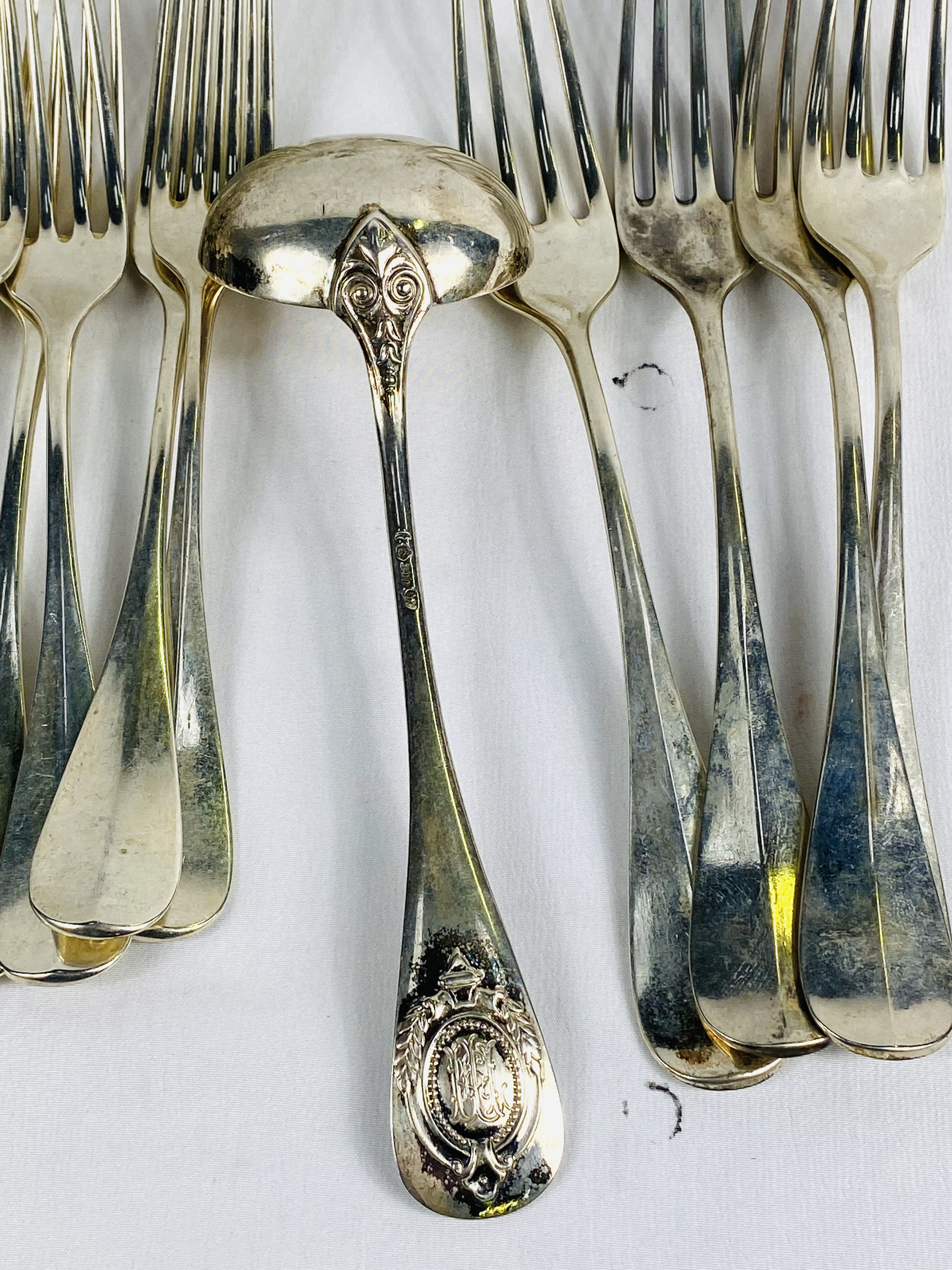 Part set of German 800 silver cutlery, 2488g (80ozt) - Image 4 of 8