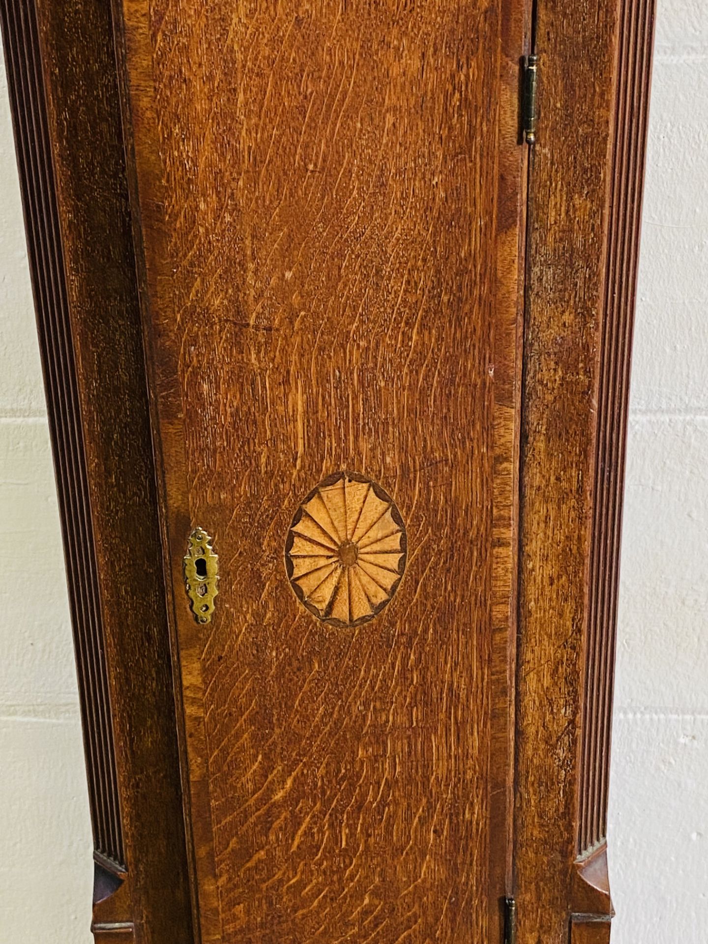 Oak longcase clock - Image 7 of 9