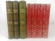 Three half leather bound books