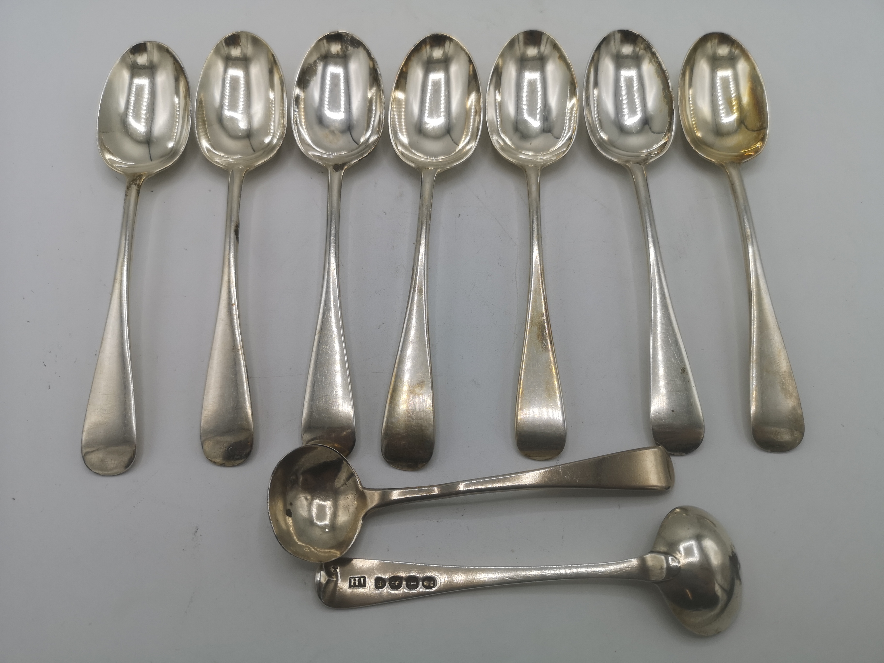 Set of seven silver tea spoons - Image 8 of 8