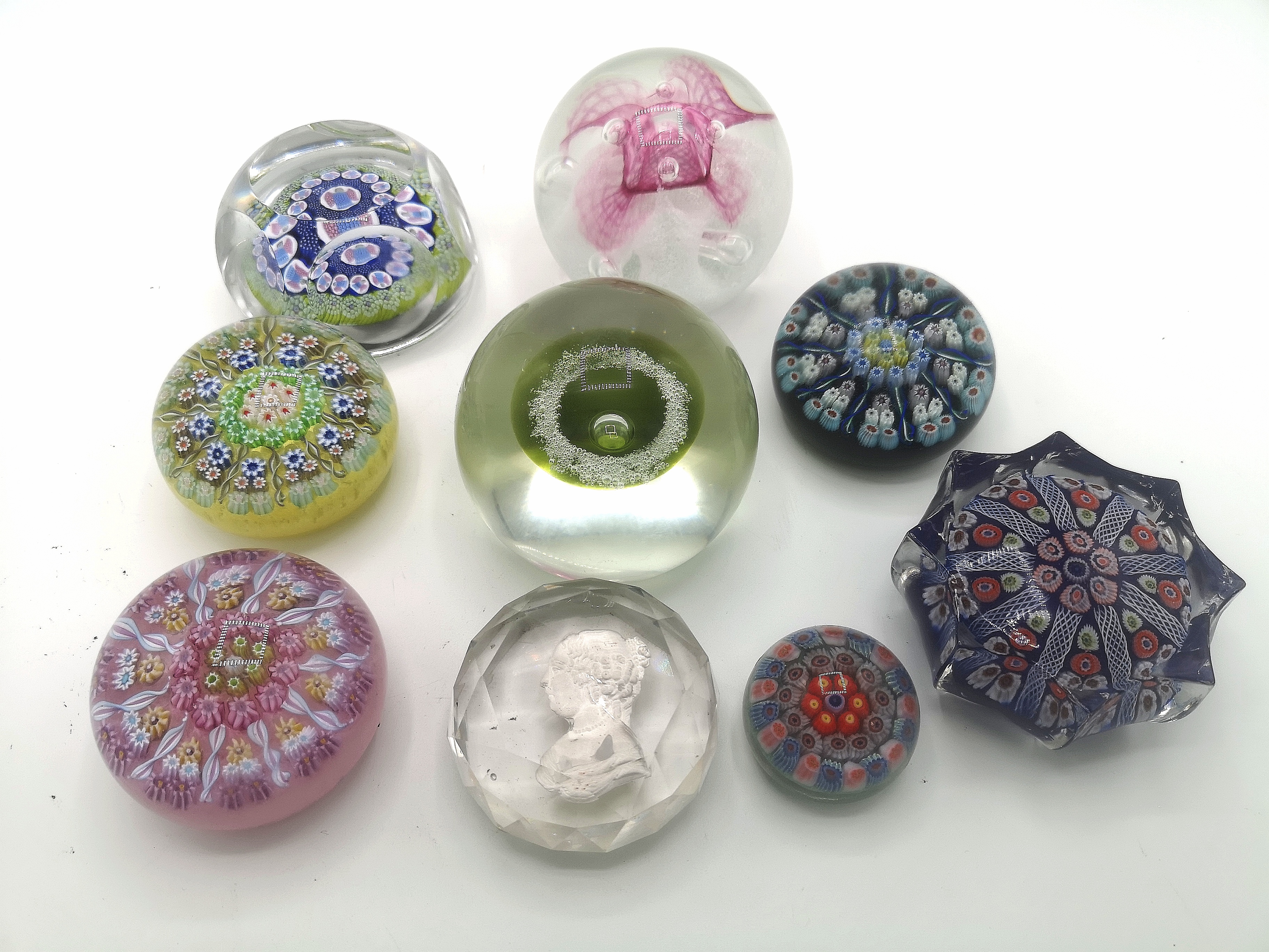 Two Caithness glass paperweights together with seven other glass paperweights - Image 2 of 11