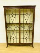 Mahogany glass fronted display cabinet