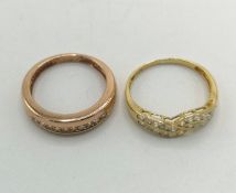 Two 9ct gold rings