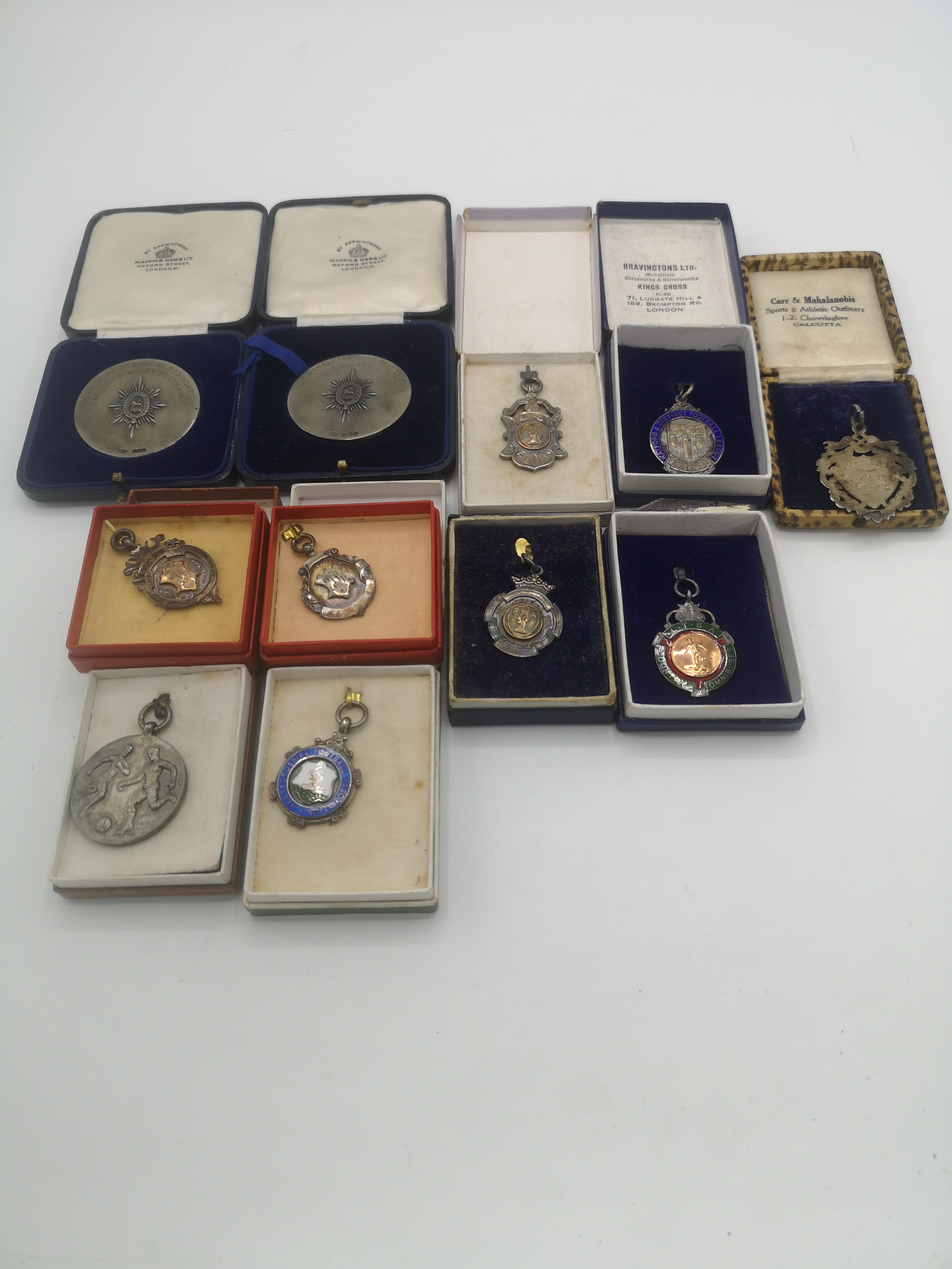 Collection of eleven silver medals