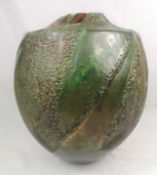 Ceramic raku vase by Tony Evans