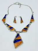 Sterling silver Navajo style necklace