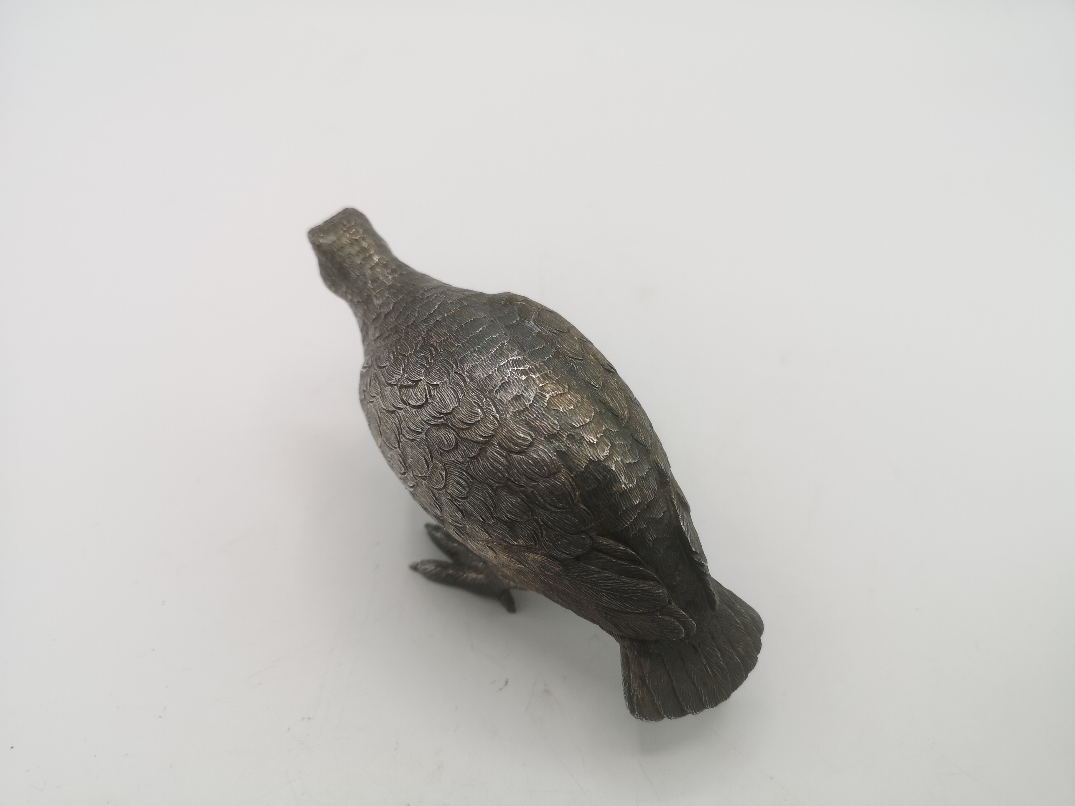 Two silver Grouse figurines by William Comyns - Image 3 of 7