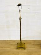 Brass standard lamp