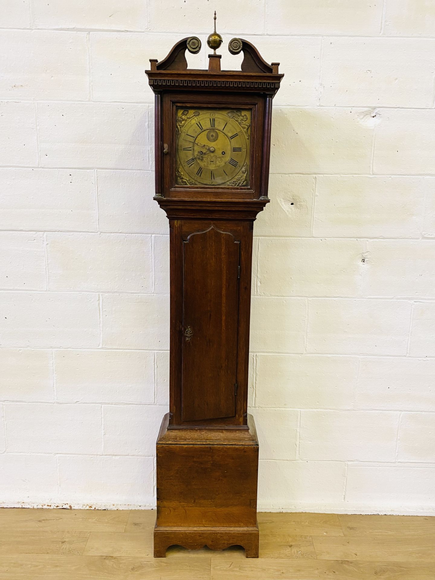 Oak longcase clock - Image 8 of 8