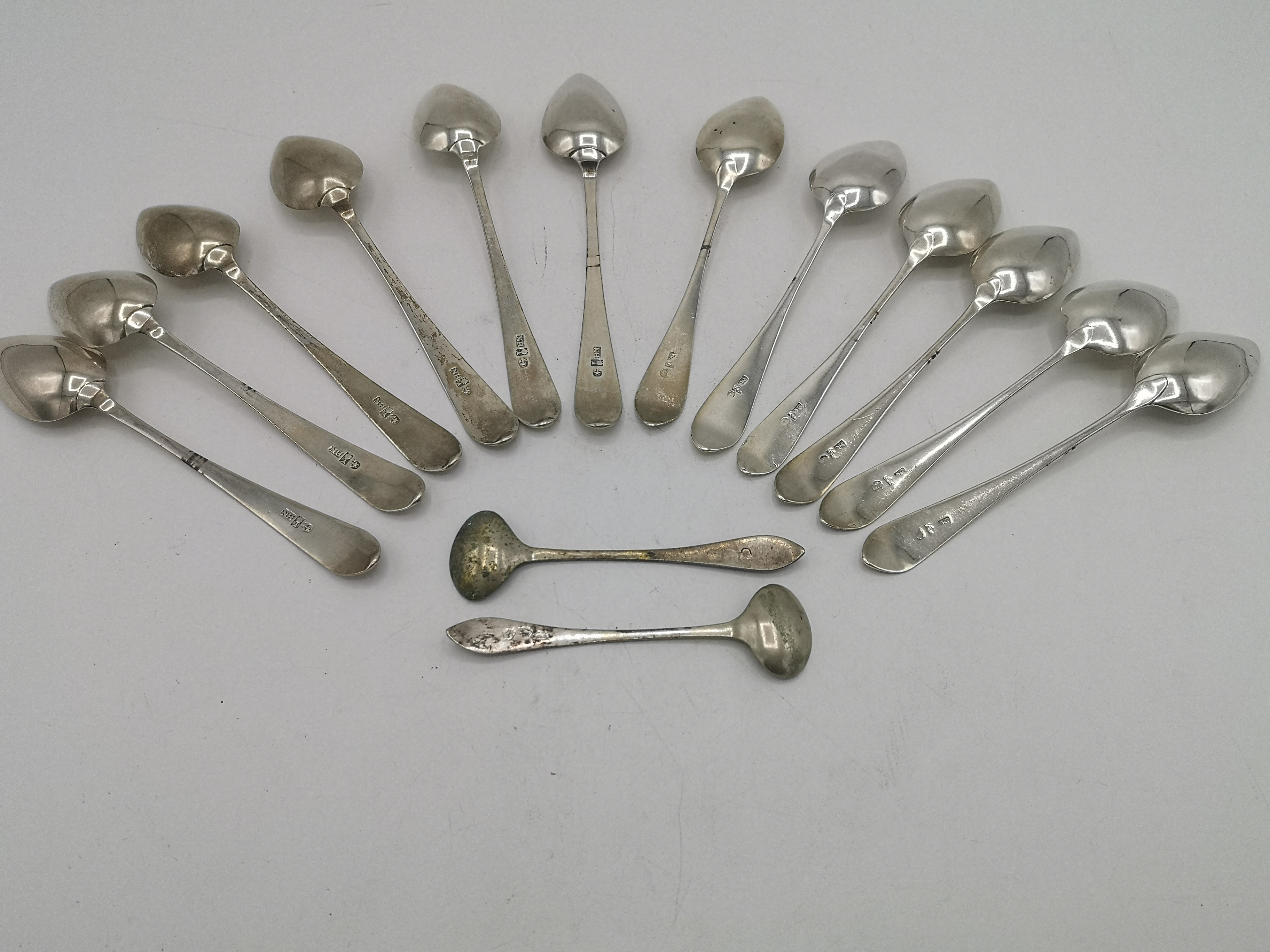 Two sets of silver spoons - Image 2 of 6