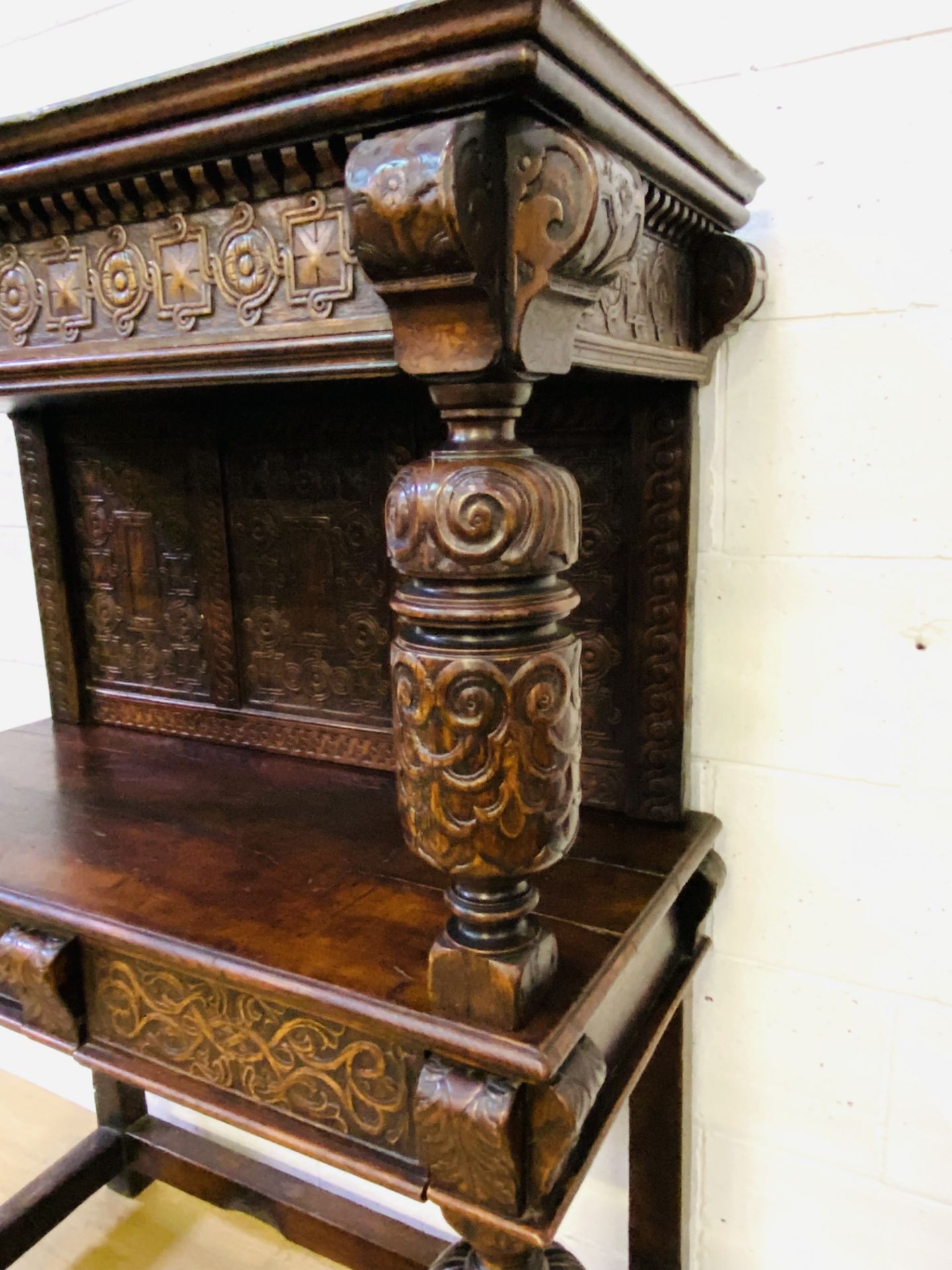Victorian oak court cupboard - Image 14 of 15
