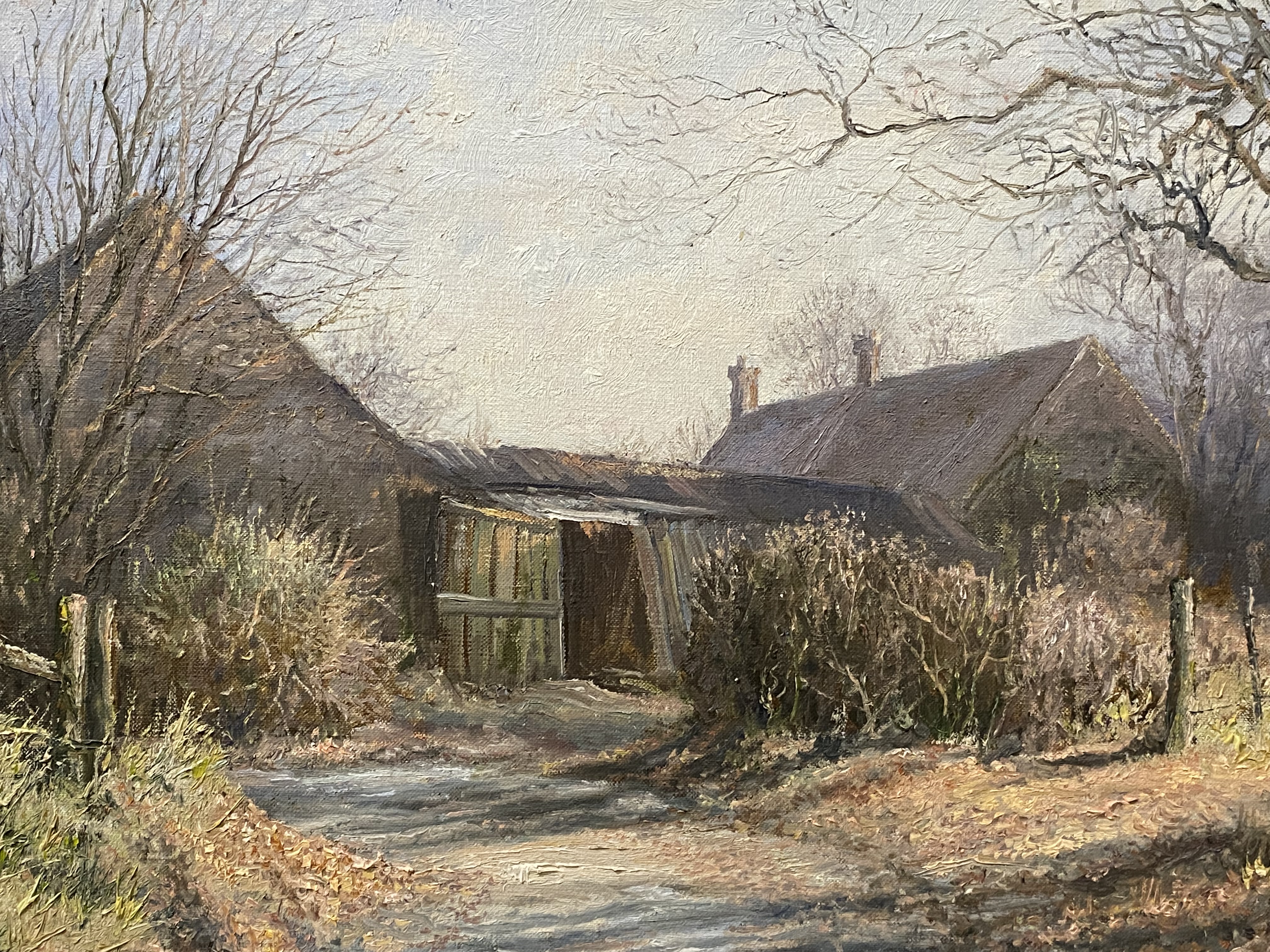Mervyn Goode (b. 1948), oil on canvas of Ovington Mill - Image 5 of 6