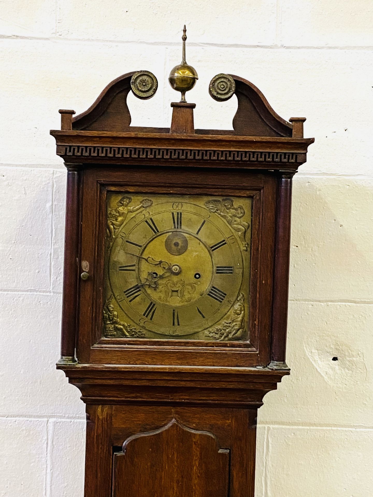 Oak longcase clock - Image 7 of 8