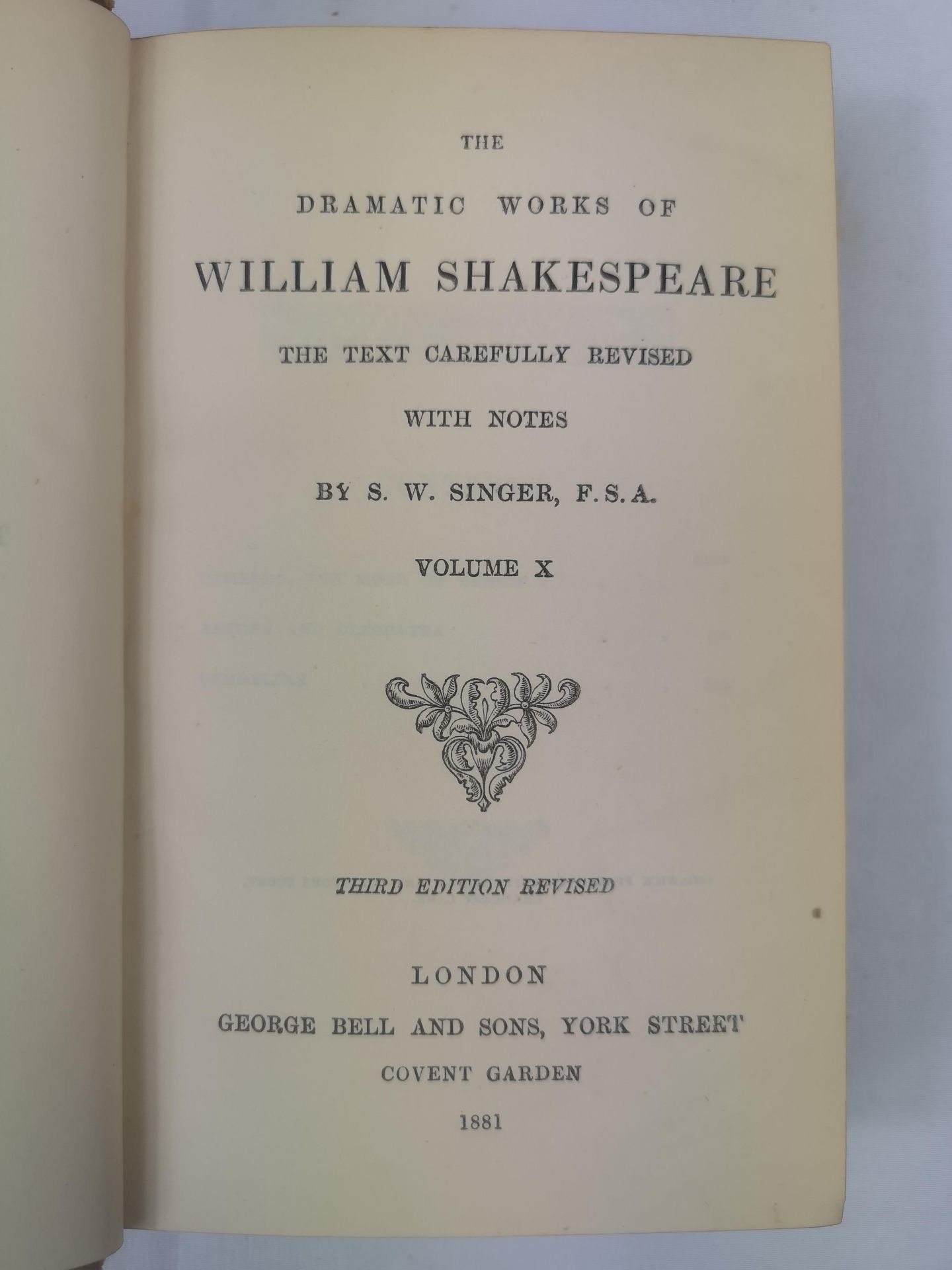 The Dramatic Works of William Shakespeare in ten half bound volumes - Image 4 of 4