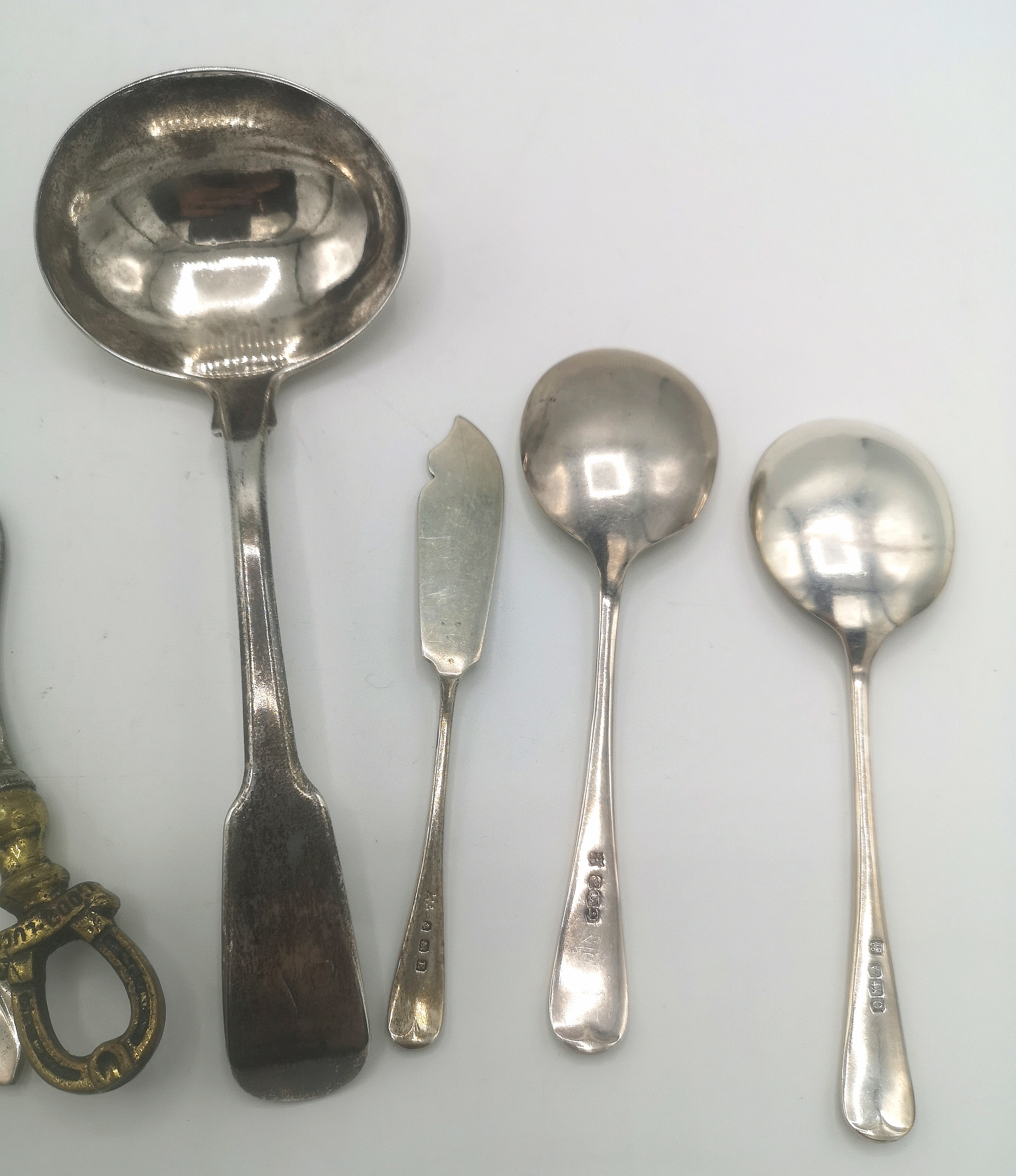 Georgian silver ladle and other silver - Image 2 of 3