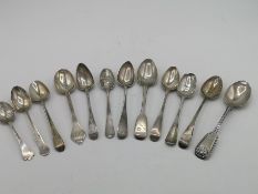 Collection of Georgian and Victorian tea spoons