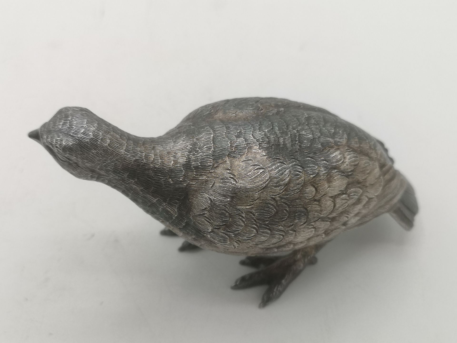 Two silver Grouse figurines by William Comyns - Image 6 of 7