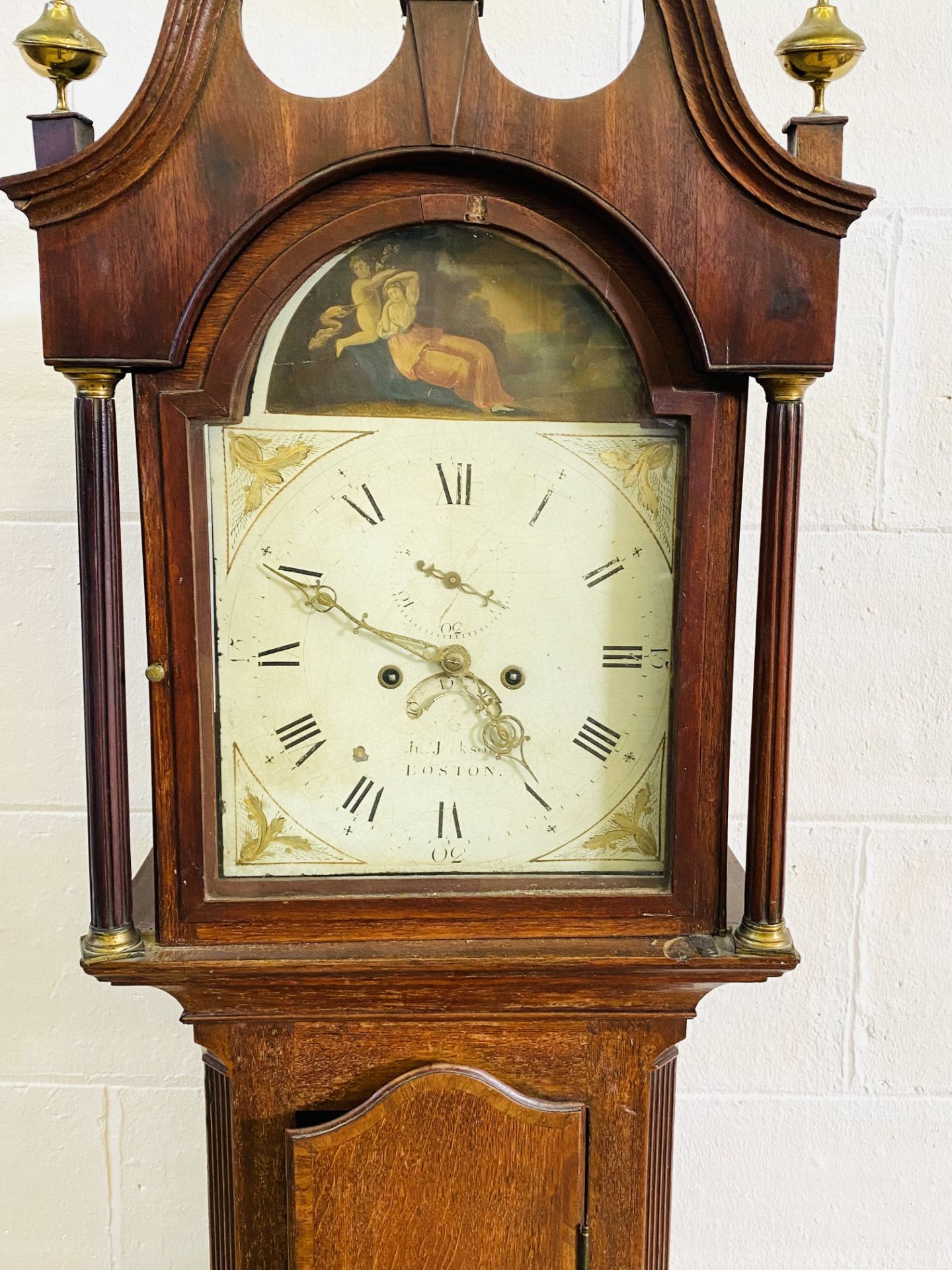 Oak longcase clock - Image 9 of 9