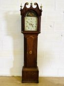 Oak longcase clock