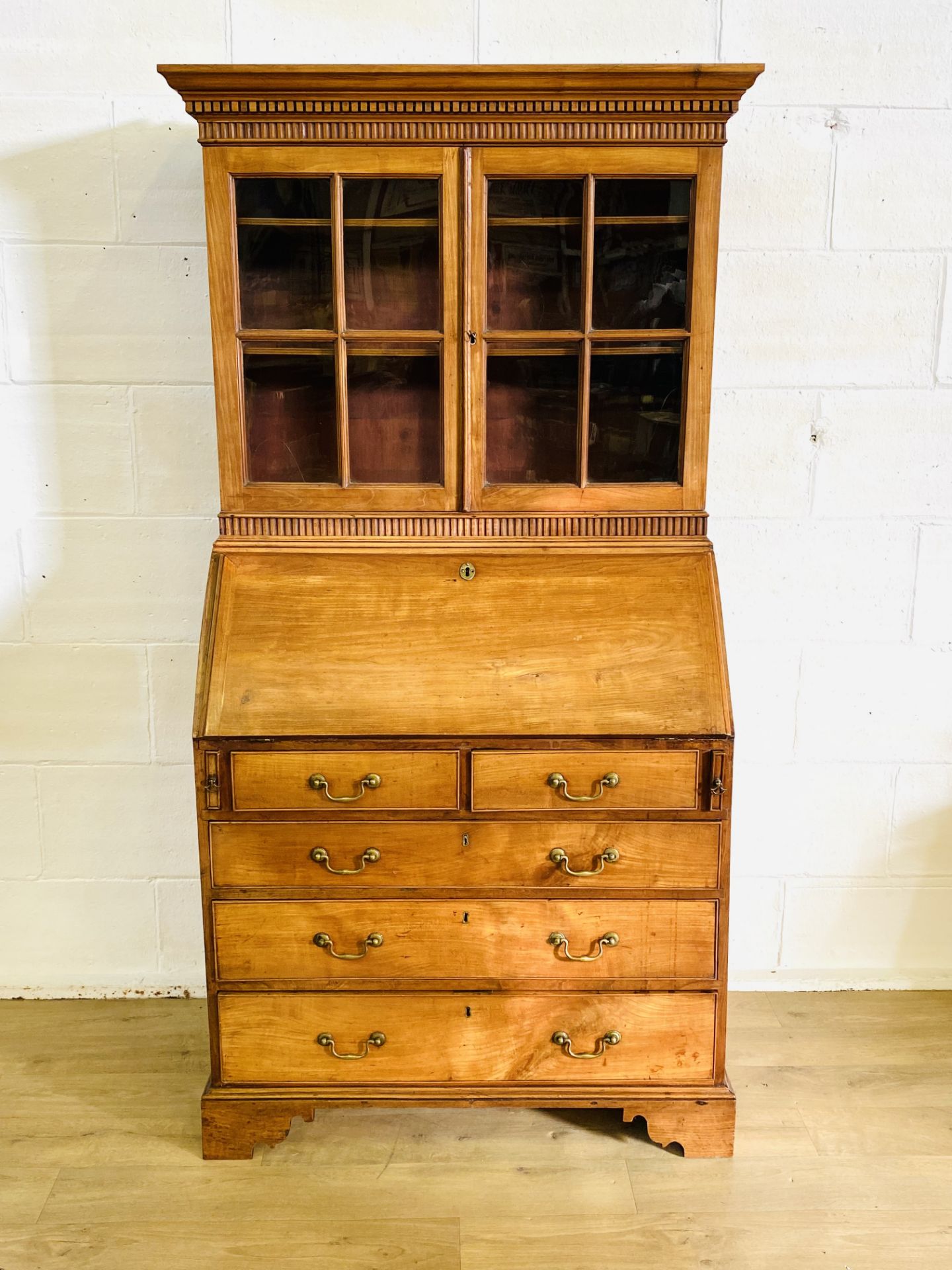 Mahogany bureau bookcase - Image 2 of 9