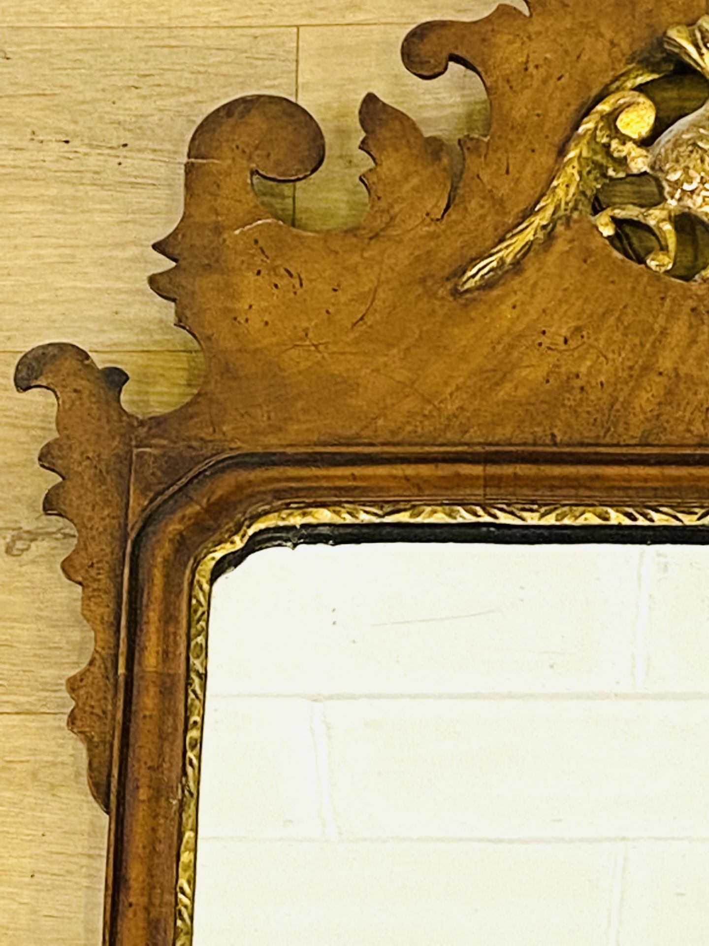 Georgian mahogany fret cut wall mirror - Image 2 of 5
