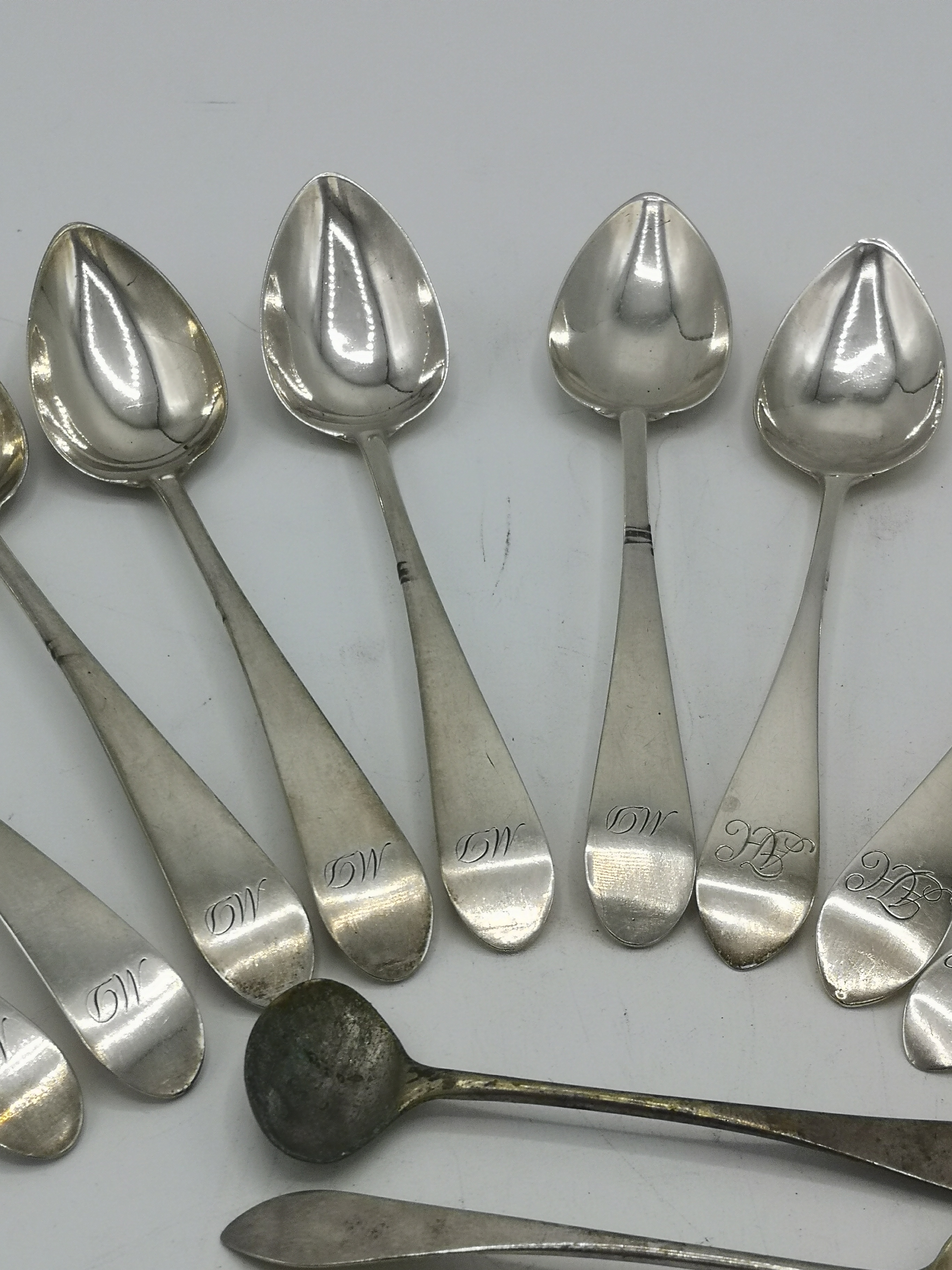 Two sets of silver spoons - Image 3 of 6