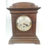 Oak cased mantel clock
