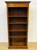 Mahogany open bookcase