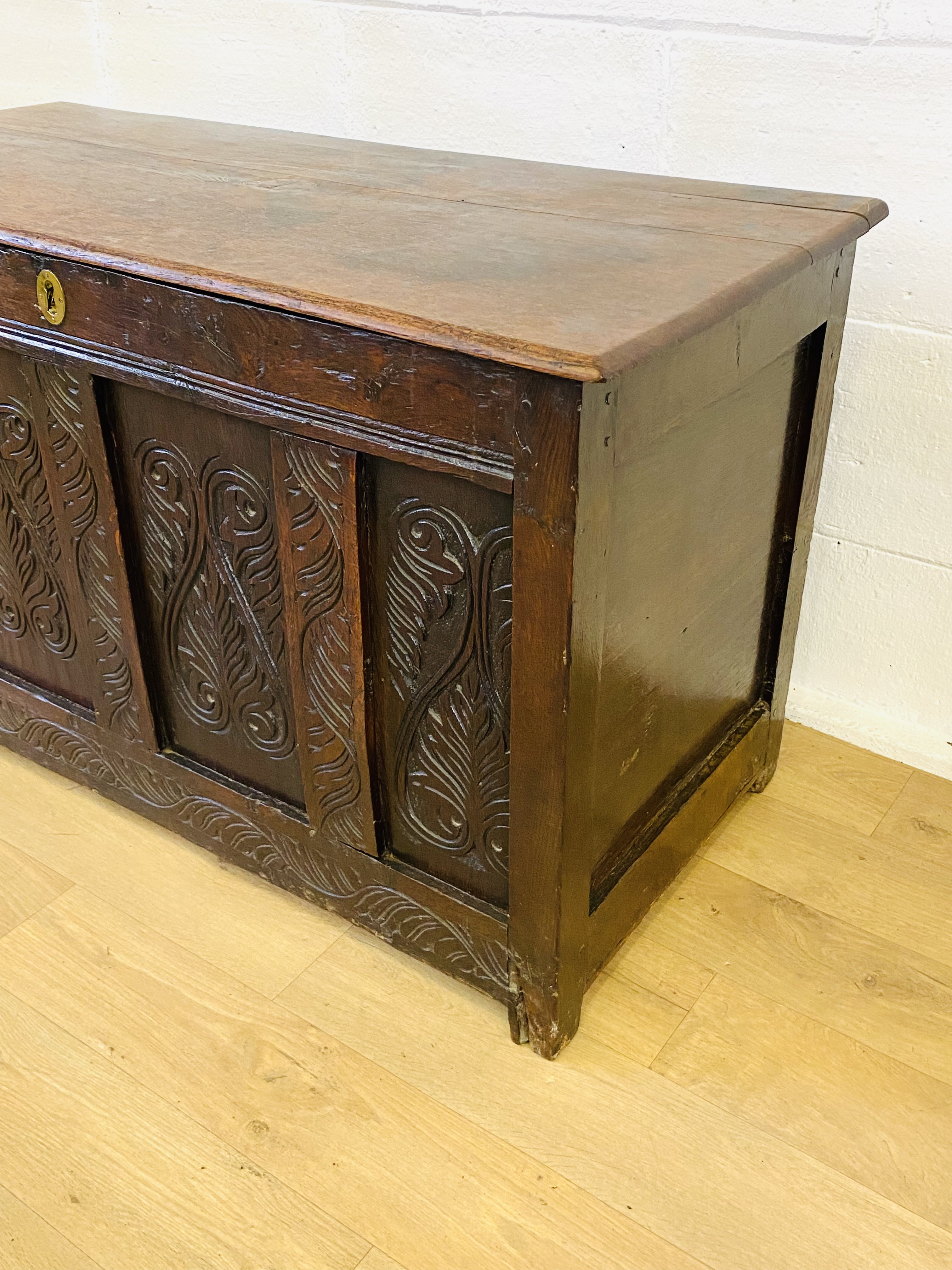 Georgian oak chest - Image 3 of 8