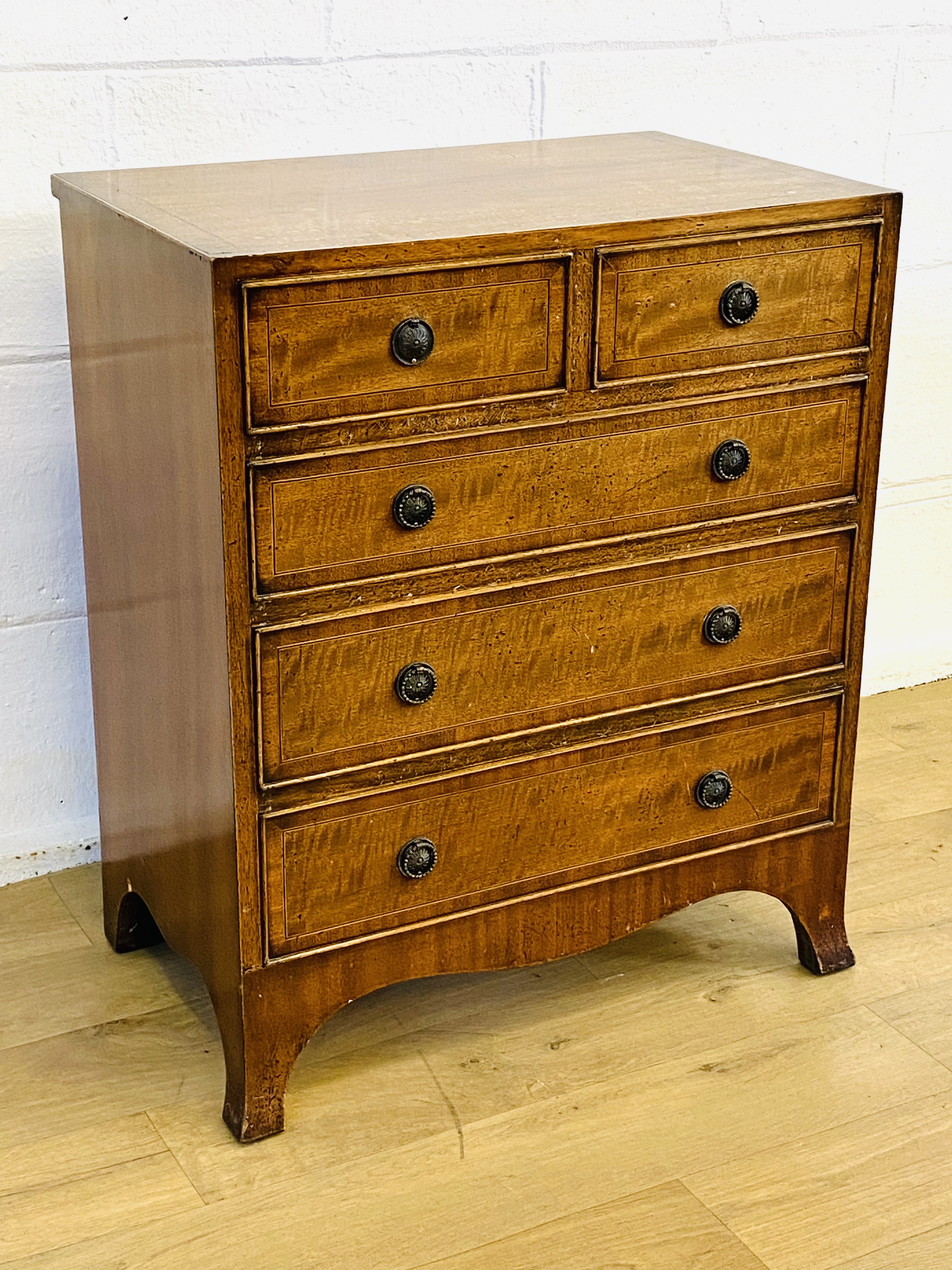 Mahogany chest of two over three drawers - Image 3 of 5