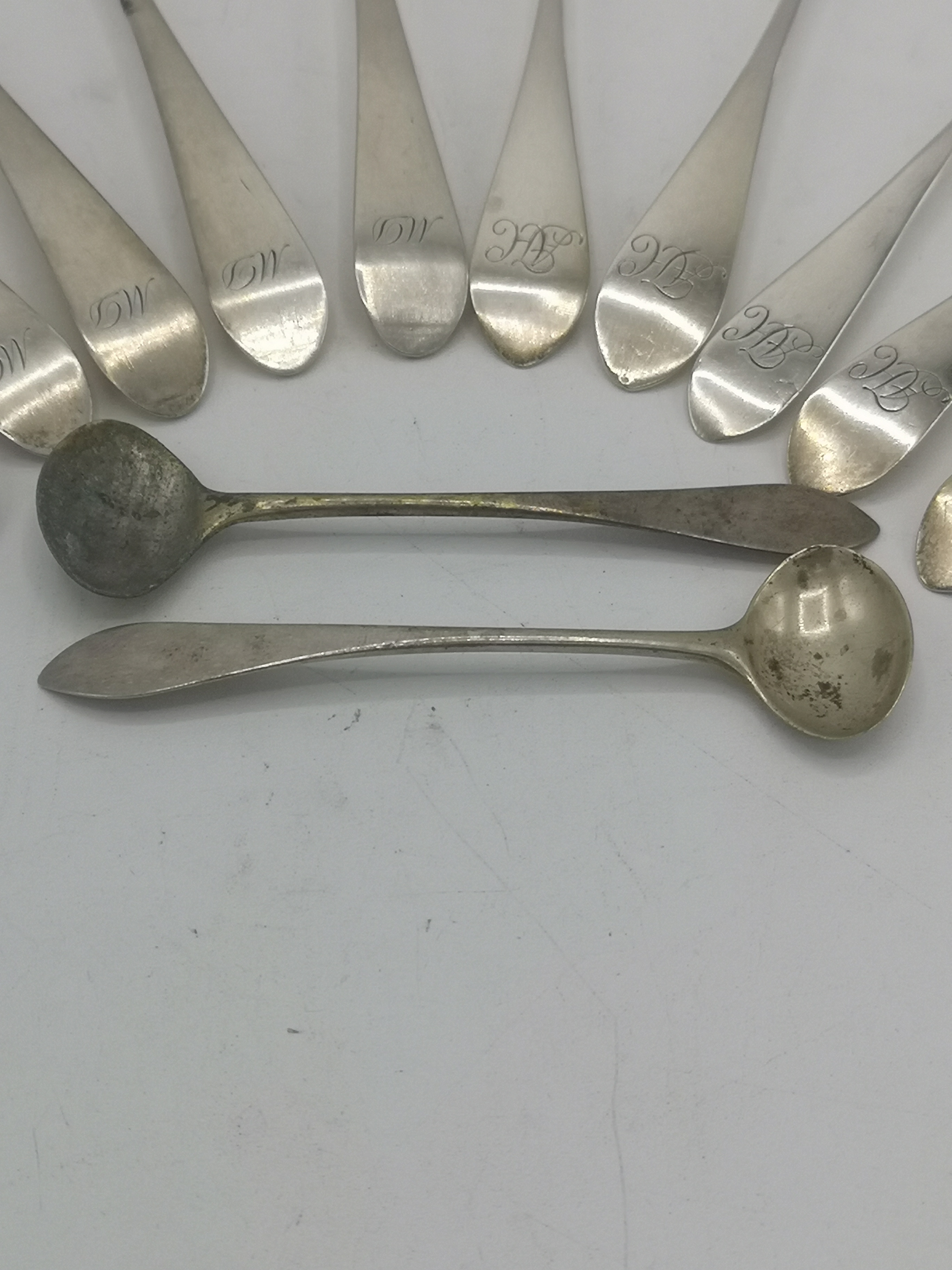 Two sets of silver spoons - Image 6 of 6