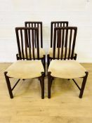 Four mahogany Boltinge Danish dining chairs