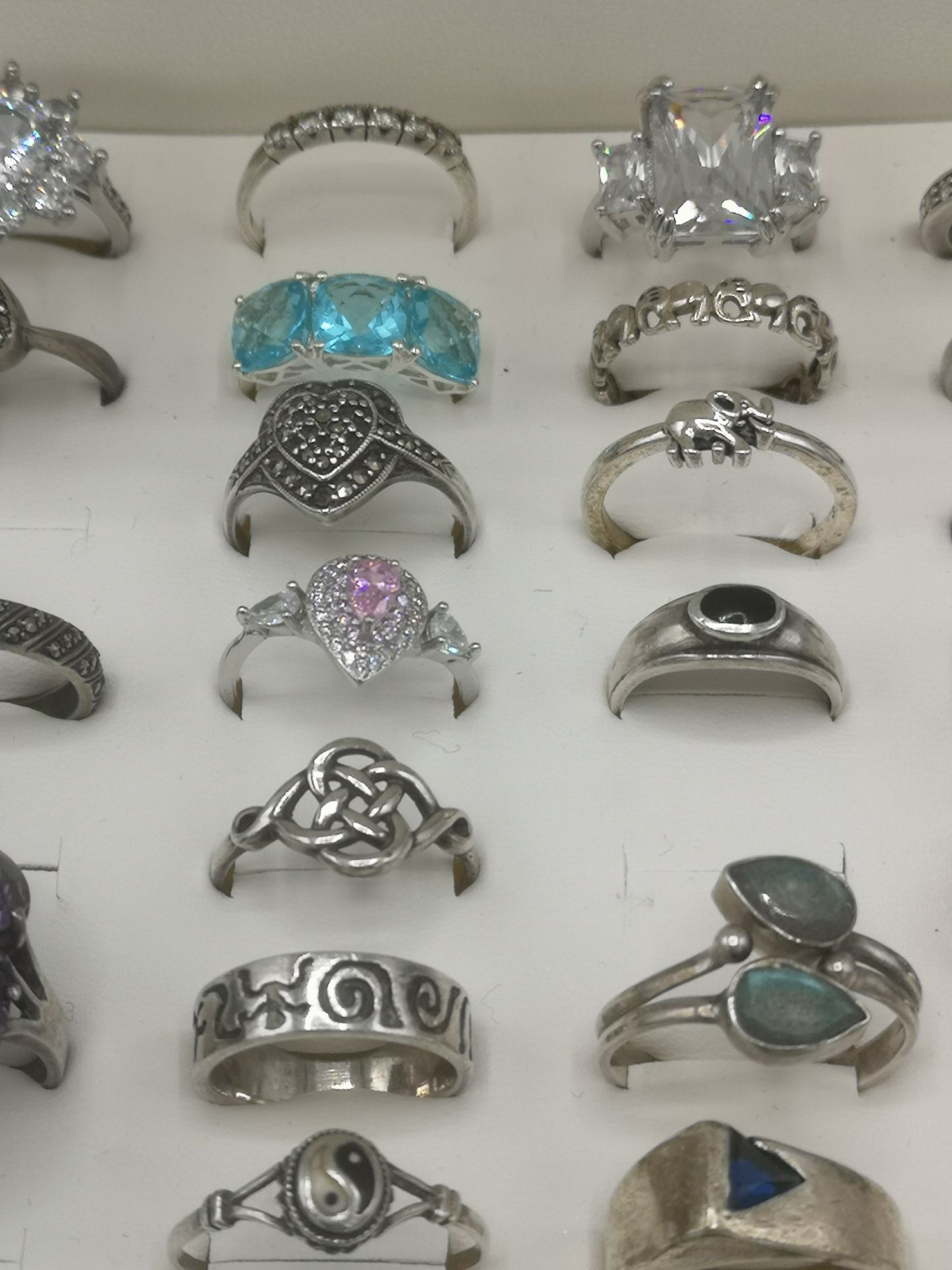 Collection of thirty eight silver rings - Image 6 of 9