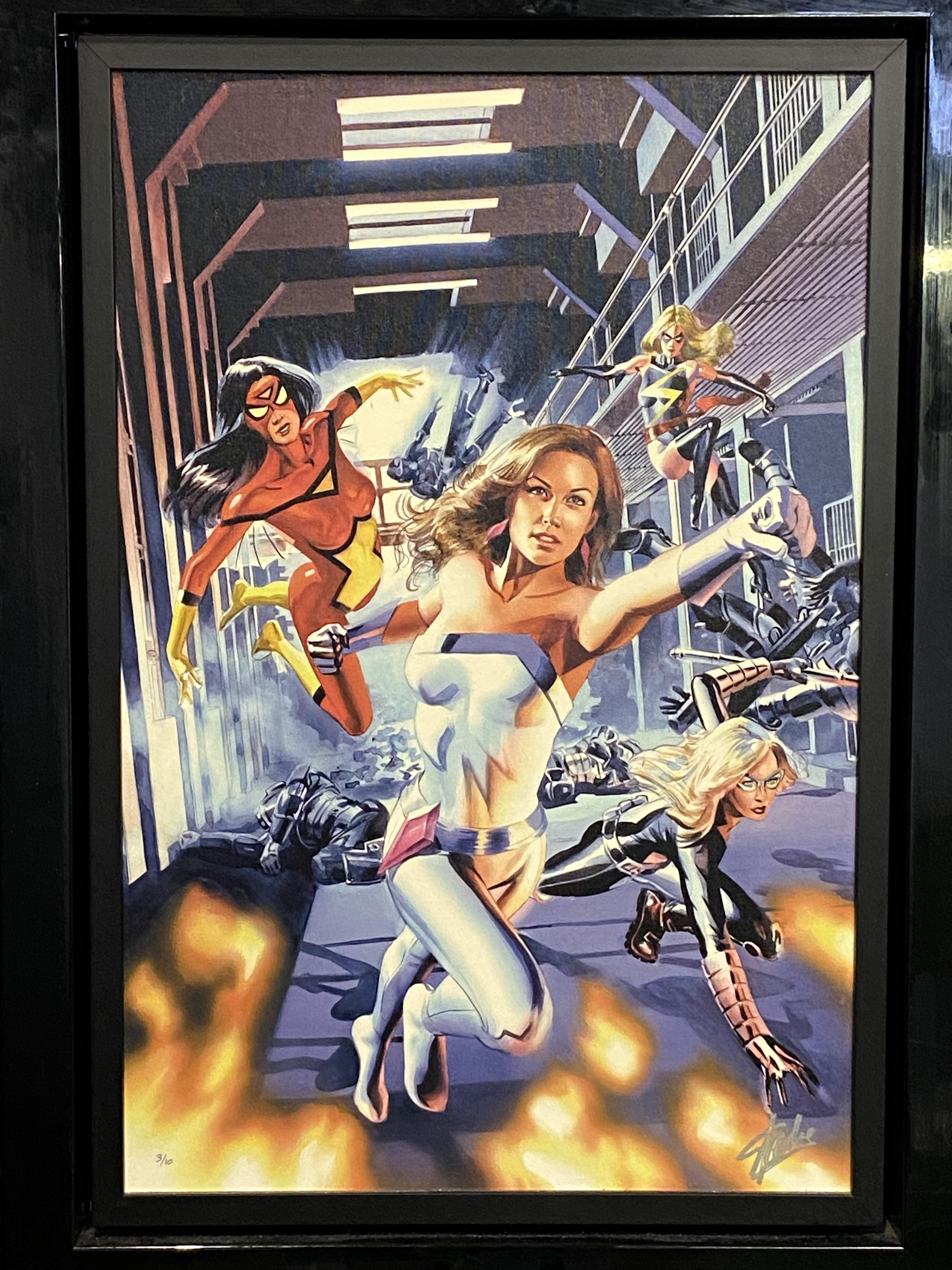 Framed and glazed limited edition giclee print, The New Avengers - Image 6 of 6