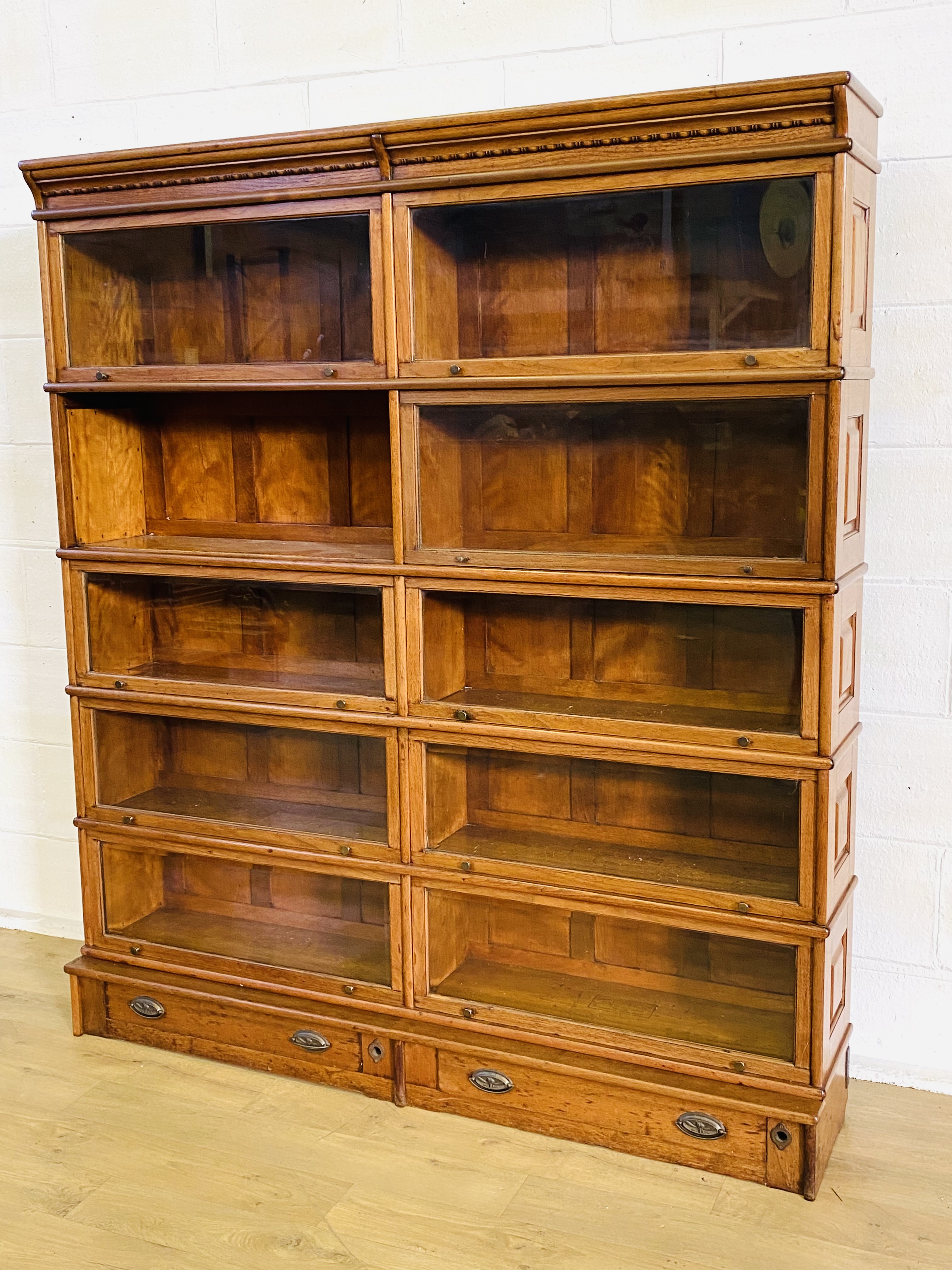 Wernicke mahogany barristers bookcase - Image 6 of 7