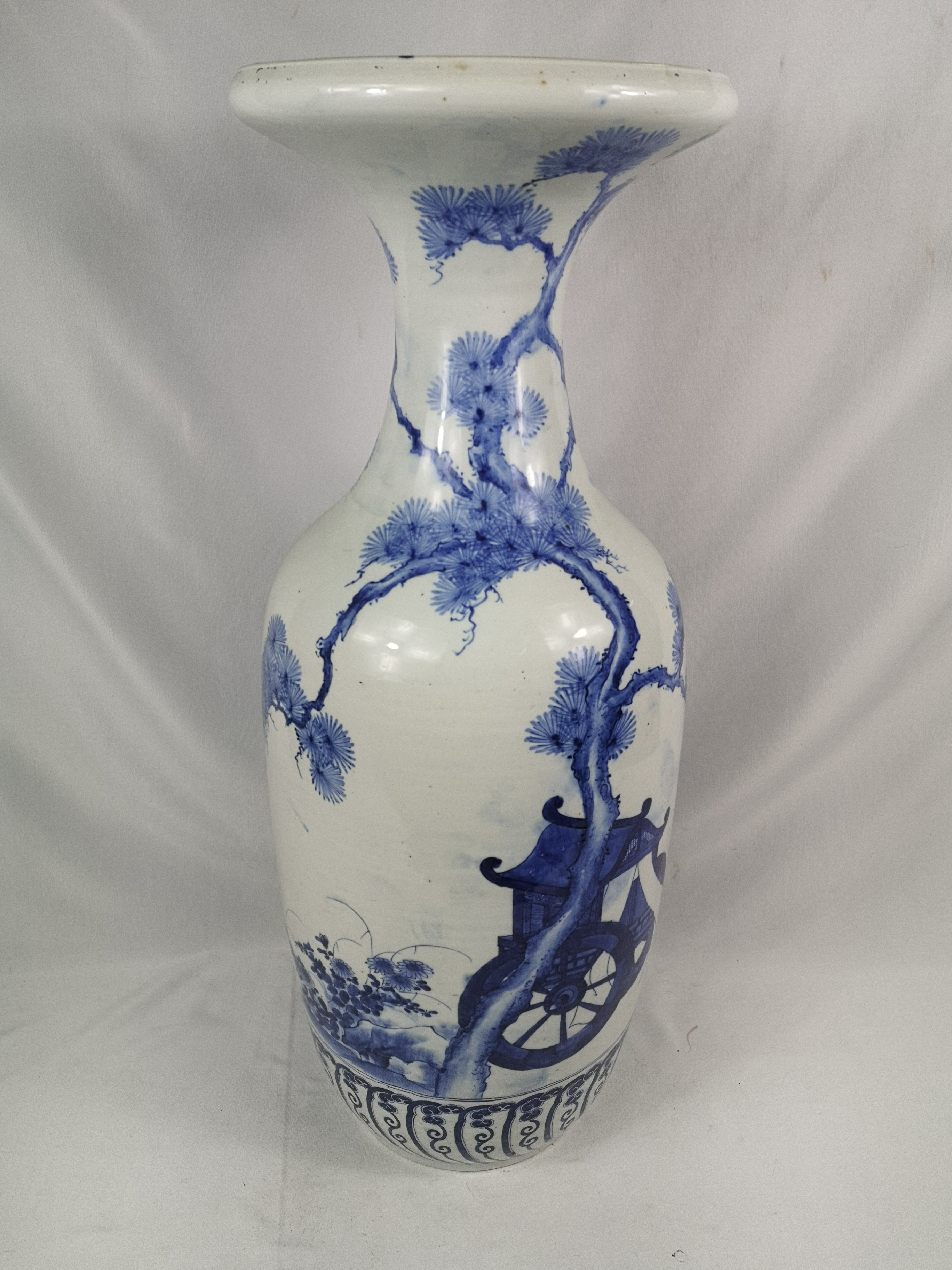 Oriental blue and white vase