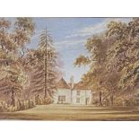 Framed and glazed watercolour of Horwood House