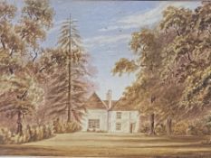 Framed and glazed watercolour of Horwood House
