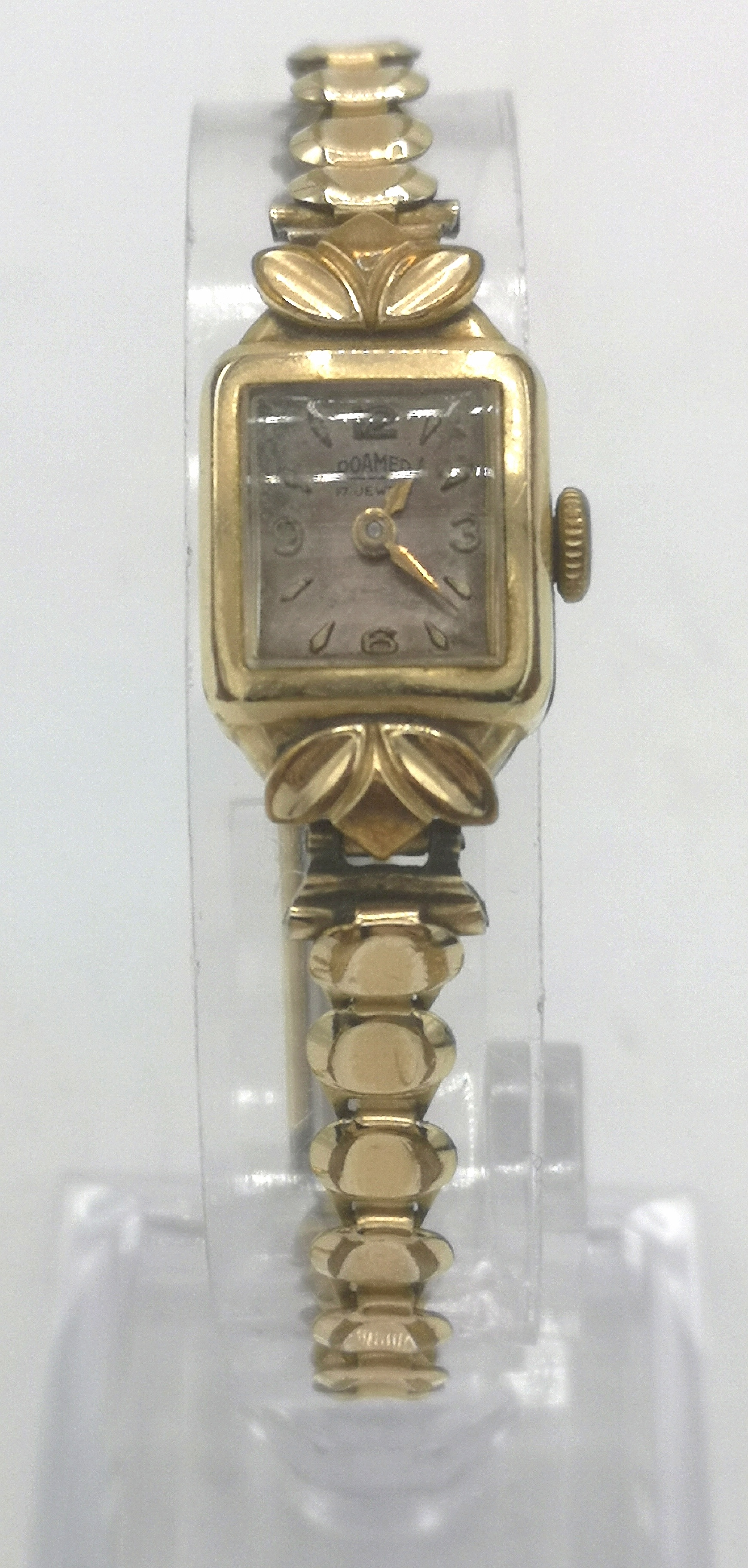 9ct gold wrist watch; 9ct gold expandable strap together with a Roamer wrist watch - Image 3 of 6