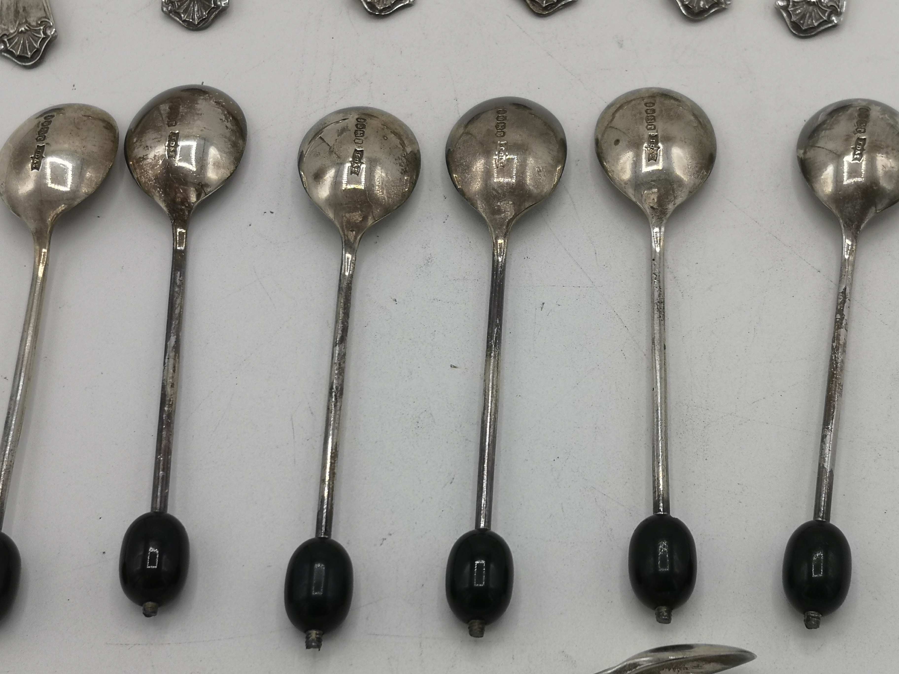 Two sets of silver spoons - Image 6 of 9